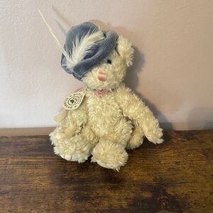 Boyds Bears Cream Teddy with Blue Hat